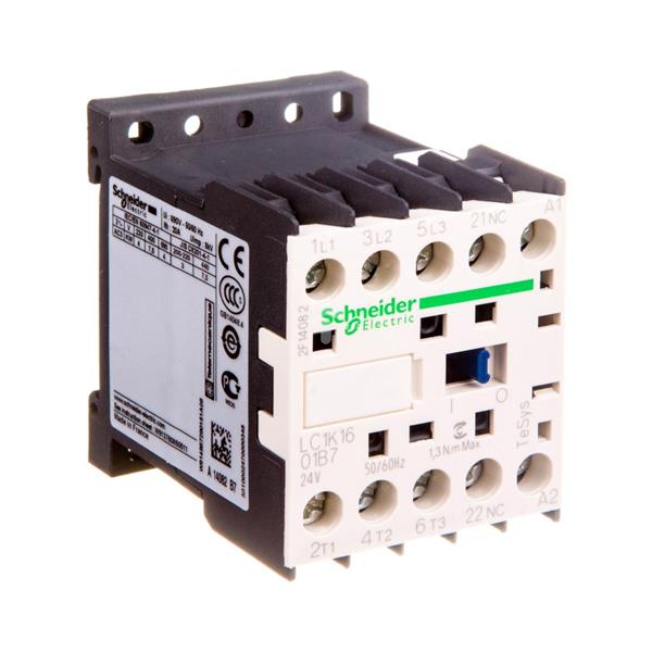 Stycznik mocy 16A 3P 24V AC 0Z 1R LC1K1601B7