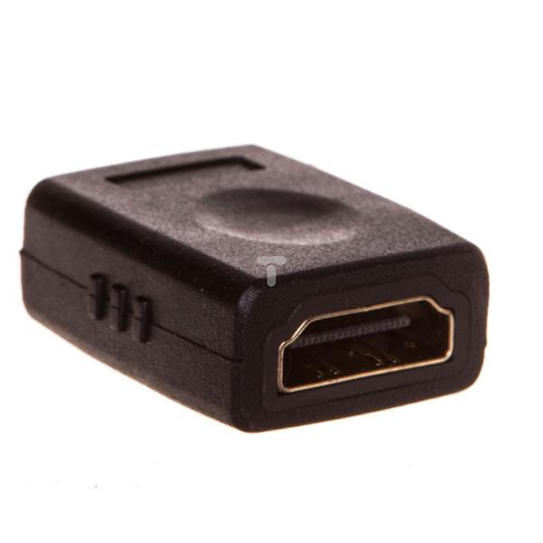 Adapter HDMI Highspeed 2.0 z Eth. Typ HDMI A/HDMI A, Ż/Ż czarny AK-330500-000-S