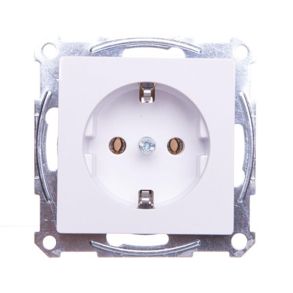 Merten System M Gniazdo pojedyncze Schuko 16A IP20 białe MTN2401-0325
