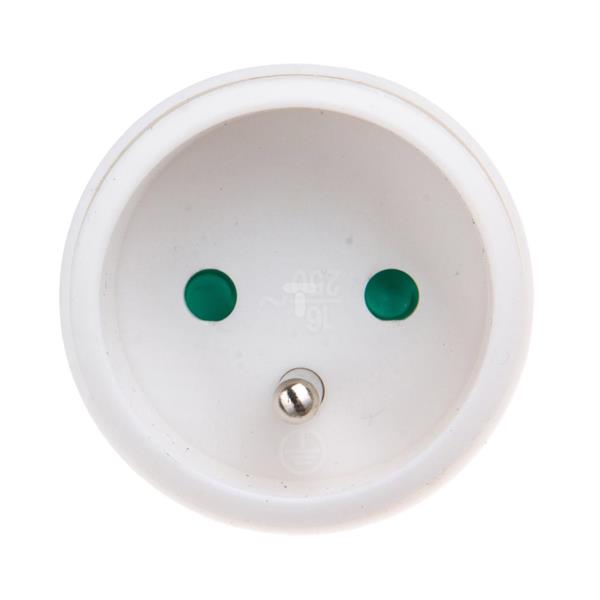Gniazdo przenośne wtykowe proste 16A 250V 2P+Z białe EM-FBYC-01 1906010400 P0045