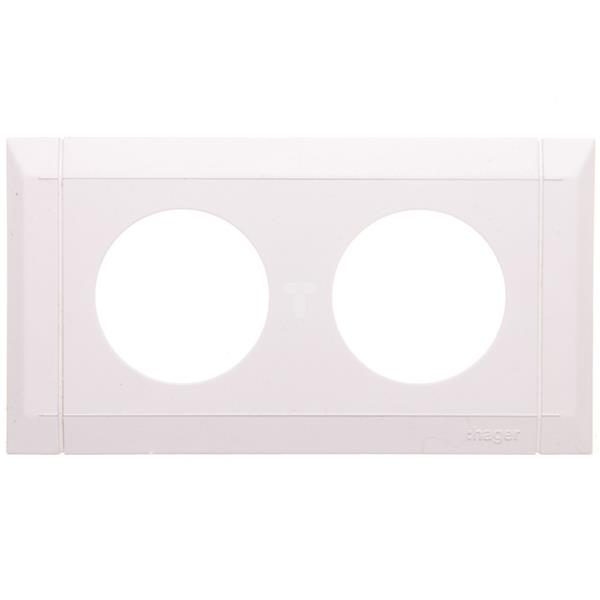 Maskownica modułowa do gniazda podwójnego zasilającego biała G35009010