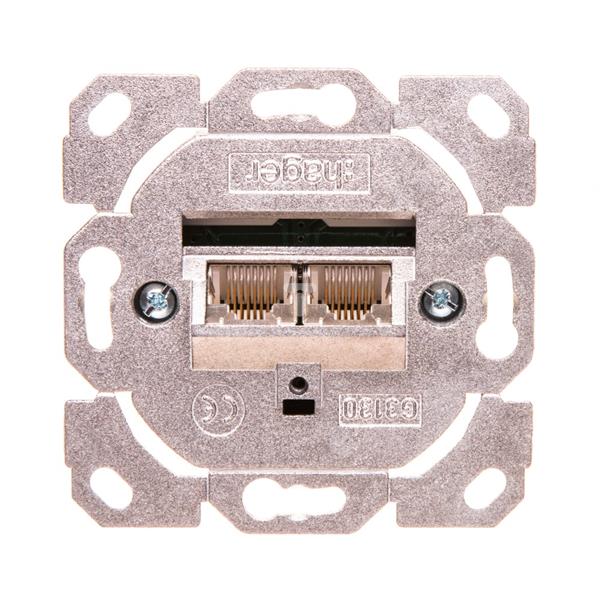 Gniazdo komputerowe 2x8pin FTP kat.5e G3130