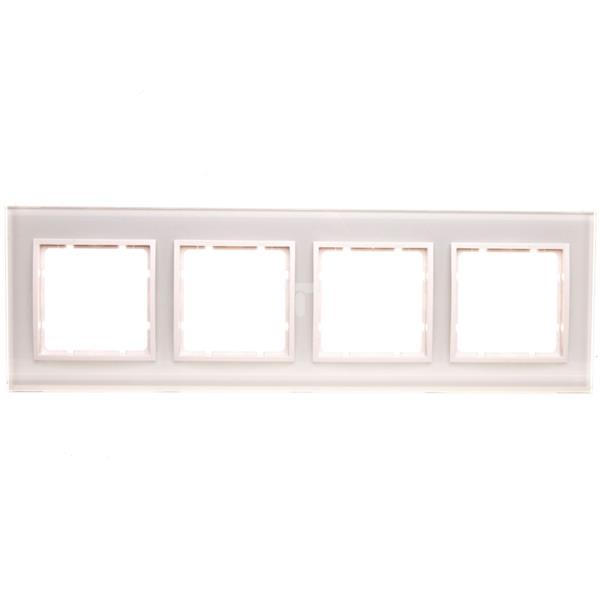 Berker B.7 Glas Ramka poczwórna szklana śnieżnobiała 10146909
