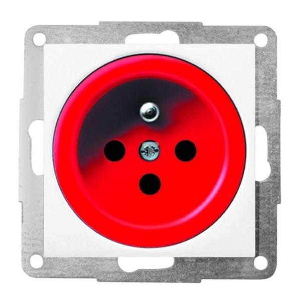 polo.Fiorena Gniazdo pojedyncze z/u DATA z kluczem 16 A 250 V białe 22001702