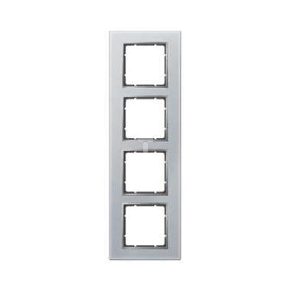 Berker B.3/B.7 Glas Ramka poczwórna szklana aluminium 10146414