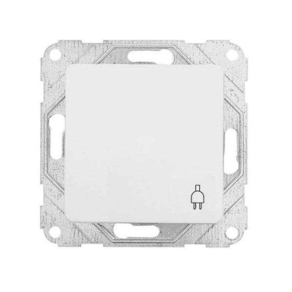 Optima Gniazdo pojedyncze schuko 16A 250V z klapką białe 12001402
