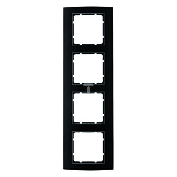 Berker B.3 Ramka poczwórna aluminium czarny/antracyt 10143005