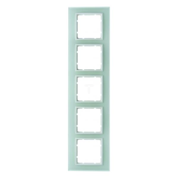 Berker B.7 Glas Ramka pięciokrotna szkło hartowane śnieżnobiała 10156909