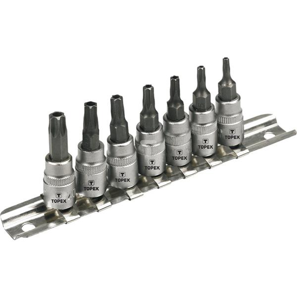 Końcówki Torx na nasadce 1/4 cala T10-40 (zestaw 7 szt.) 39D378