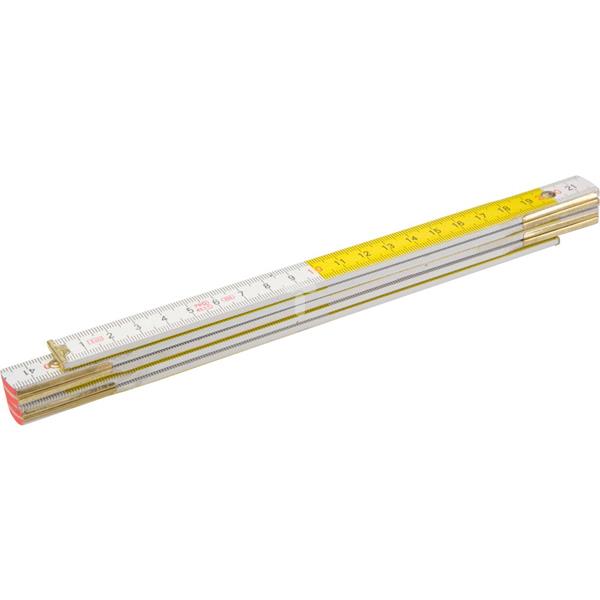 Miara składana drewniana 1 m biało-żółta 26C005