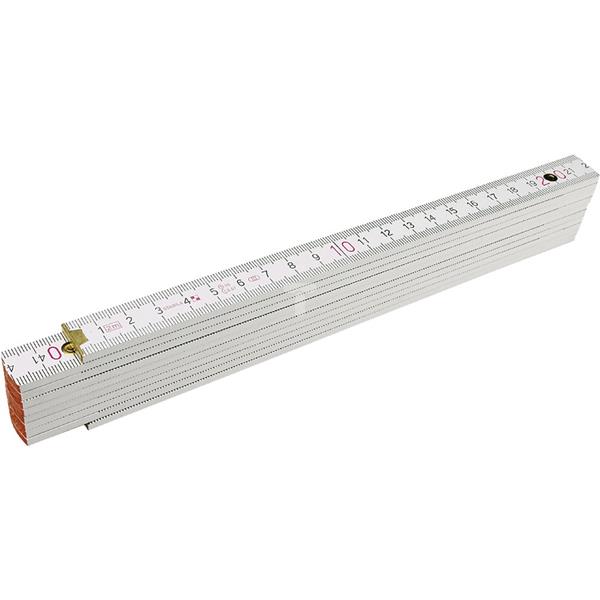 Miara składana drewniana 2 m biała 26C021