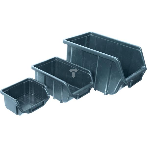 Pojemnik magazynowy plastikowy 36x22,5x16,5cm czarny 79R184