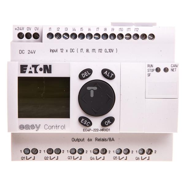 Sterownik easyControl 12we/6wy (przekaźników) 24V DC klawiatura wyświetlacz LCD EC4P-222-MRXD1 106401