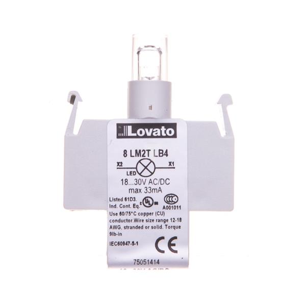 Oprawka z LED czerwona 18-30V AC/DC 8LM2TLB4