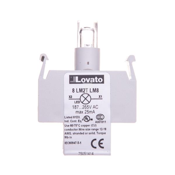 Oprawka z LED biała 187-265V AC 8LM2TLM8