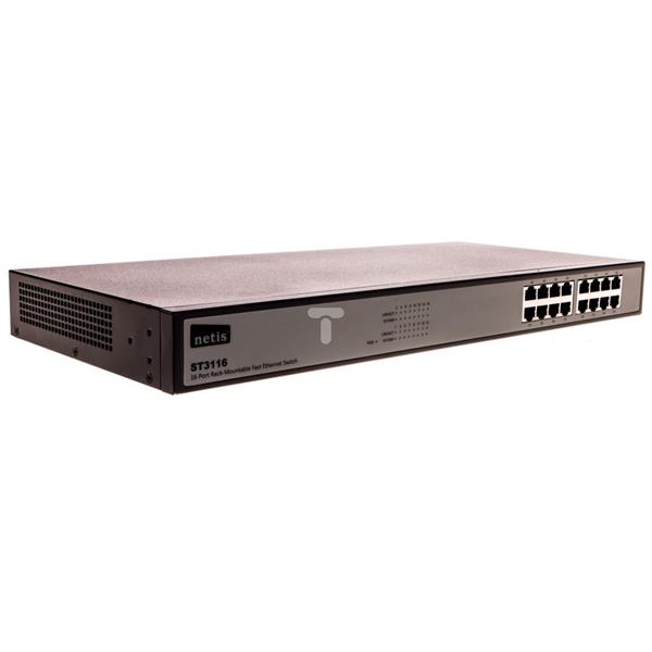 SWITCH RACK 19 cali 16-Port 100MB, NETIS ST3116