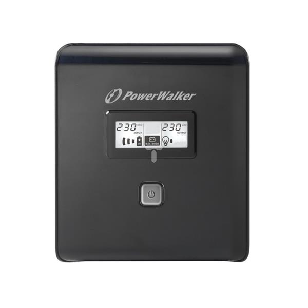 UPS POWER WALKER LINE-INTERACTIVE 1000VA 2xSCHUKO + 2xIEC OUT, RJ11/RJ45 IN/OUT, USB, LCD VI1000LCD-SCHUKO