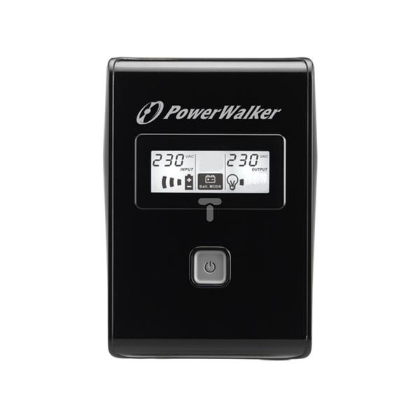 UPS POWER WALKER LINE-INTERACTIVE 650VA 2x SCHUKO OUT, RJ11 IN/OUT, USB, LCD VI650LCD-SCHUKO