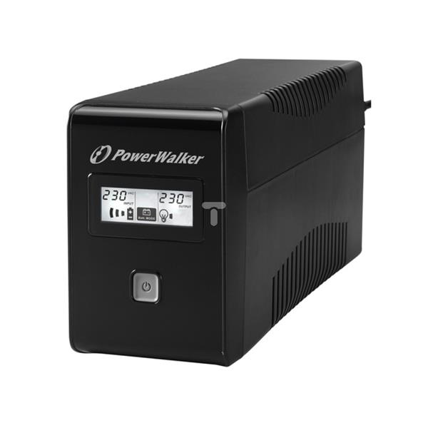 UPS POWER WALKER LINE-INTERACTIVE 850VA 2xSCHUKO OUT, RJ11 IN/OUT, USB, LCD VI850LCD-SCHUKO