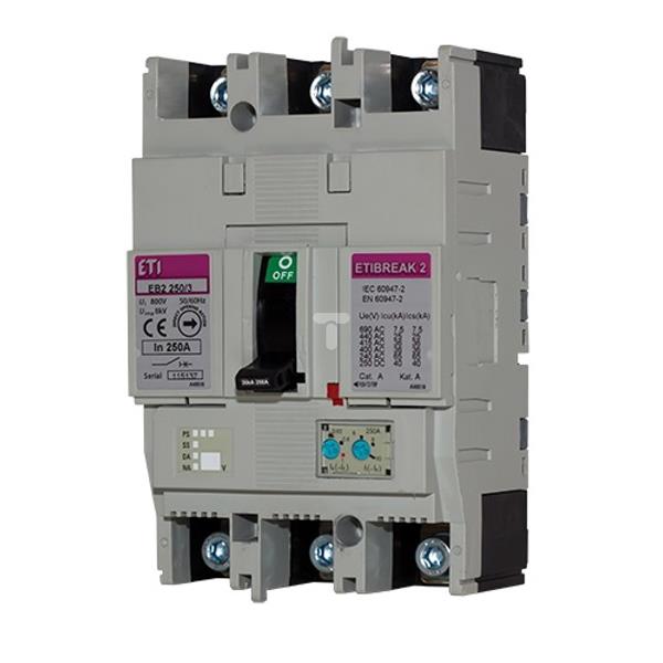Wyłącznik mocy 3P 250A 25kA /wyzwalacz termo-magnetyczny/ EB2 250/3L 004671073