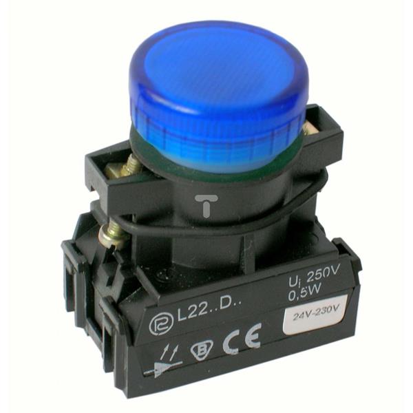 Lampka sygnalizacyjna 22mm niebieska 24V-230V AC/DC W0-LDU1-L22D N