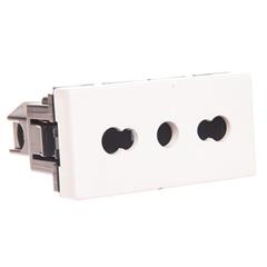 MOSAIC Gniazdo pojedyncze z/u 16A standard włoski białe 077511