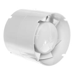 Wentylator kanałowy fi 100 230V 14W 107m3/h 36dB o przepływie mieszanym z timerem biały 100VKO1T