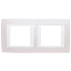 Unica Plus Ramka podwójna pionowa róż piaskowy MGU6.004V.567