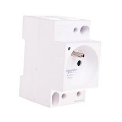 Gniazdo modułowe z lampką iPC 2P+E 10/16A 250V na szynę białe A9A15307