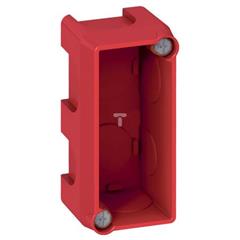 Batibox Puszka pojedyncza moduł MOSAIC do ścian murowanych 40mm czerwona 080140