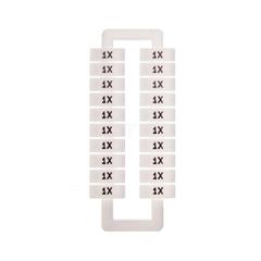 Oznacznik do złączek szynowych 2,5-70mm2 /1X/ biały 43192 /20szt./