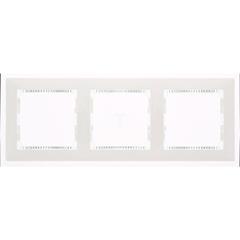 VALENA Ramka potrójna pozioma biała/crystal 774463