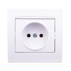 Anya Gniazdo pojedyncze b/u 16A IP20 białe z ramką AYA2900121