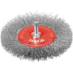 Szczotka tarczowa z trzpieniem 100 mm inox YT-4758