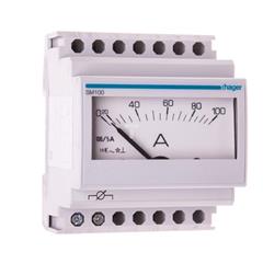 Amperomierz analogowy tablicowy 0-100A klasa 1,5 70x85mm SM100