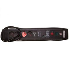 Listwa przeciwprzepięciowa Premium  Line 30kA 4x230V czarna 3m H05VV-F 3G1,5 1156004824