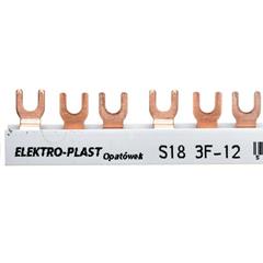 Szyna łączeniowa 3P 63A 12mm2 widełkowa (18mod.) 3F S18 3F-10 45.388