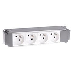 MOSAIC Blok biurowy 4x biały z/u 16A 2x2P+Z 16A 053401