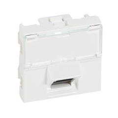 MOSAIC Gniazdo komputerowe pojedyncze RJ45 kat.5e UTP z oznaczeniem białe 076501