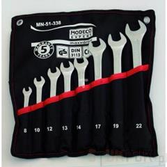 Klucze płasko-oczkowych 8-22mm CR-V SATIN [EXPERT] MN-51-338 /zestaw 8szt./