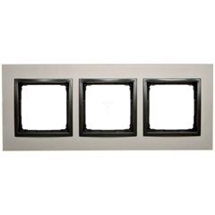 Simon 54 Nature Ramka potrójna metalowa satynowy mrok DRN3/80 WMDZ-0130xS-080