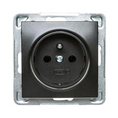 IMPRESJA Gniazdo pojedyncze z/u 16A IP20 antracyt GP-1YZ/m/50