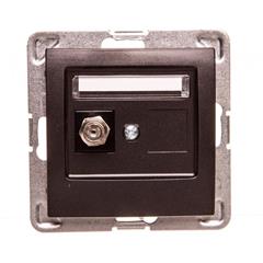 IMPRESJA Gniazdo antenowe pojedyncze typu F antracyt GPA-1YF/m/50