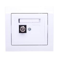 KIER Gniazdo antenowe pojedyncze typu F białe GPA-1WF/00 