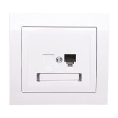 KIER Gniazdo telefoniczne pojedyncze RJ11 białe GPT-1W/00  