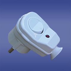 Wtyczka kątowa rozbieralna z przełącznikiem i wskaźnikiem z/u 16A 2P AWA-ŁK biała 51.20