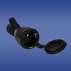 Gniazdo przenośne gumowe 16A 2P+Z 230V IP44  FGG 51.226