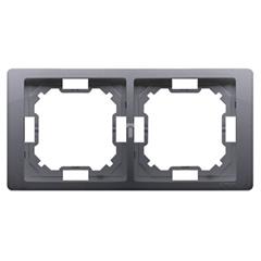 Simon Basic Neos Ramka podwójna srebrny matowy BMRC2/43 WMYZ-04220N-4013