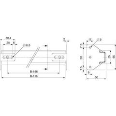 Zestaw 2 wsporników + szyna 800mm NSYMFSC80