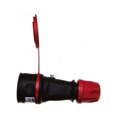 Gniazdo przenośne gumowe z zatyczką 16A 2P+Z 250V IP44 Taurus 24611-S